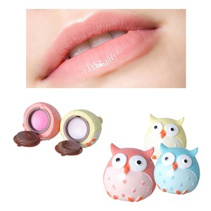 Hot Sale Owl Shape Lip Care Fruit Flavor Moisturizing Natural Cute Lip Balm