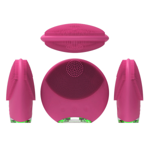 IPX7 Waterproof HandheldElectric Sonic Vibrating Deep Cleansing  Silicone Facial Cleansing Brush