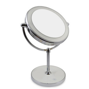 KDKD-MIR003ROUND 7X magnifier USB chargeable led round makeup mirror with light LED