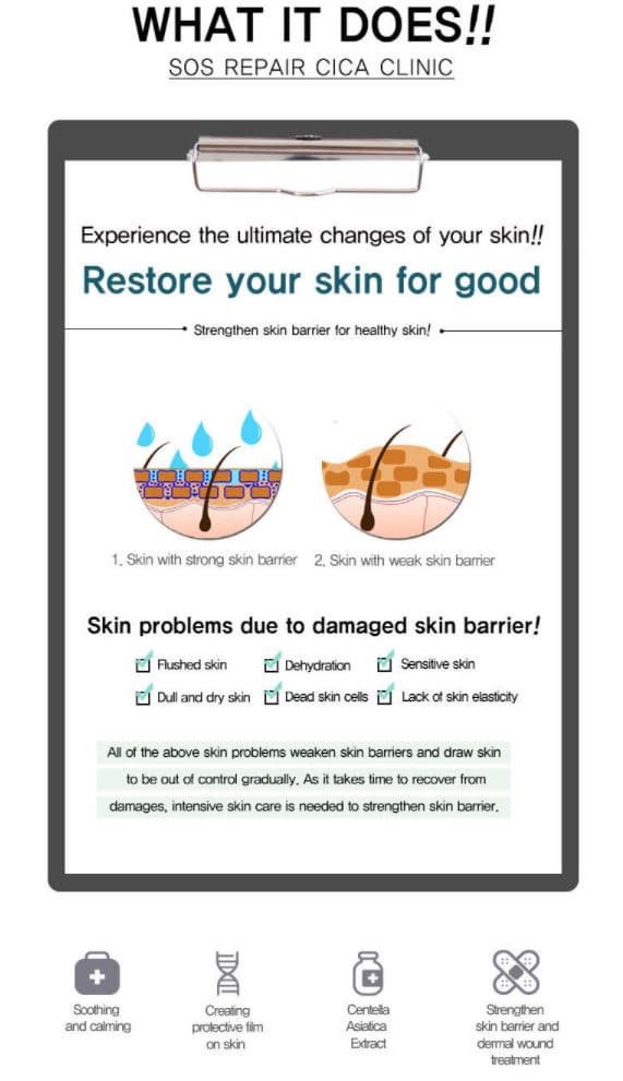 Korean Like Acne Cica Clinic Repair Cream
