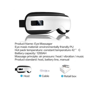 Mini Portable 3 Modes Tired Eyes Care Massage Machine Massager Tool 180 Degree Folding Heated Electric Eye Massager with Heat