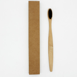 Natural Environmental Protection Handmade Bamboo Handle Black Soft Hair Bamboo Charcoal Adult Household Toothbrush