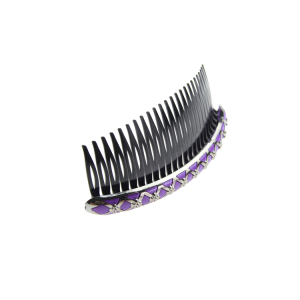 Natural Plastic Hair Comb Women Girls Useful Plastic Hair Comb With Shining Pearl