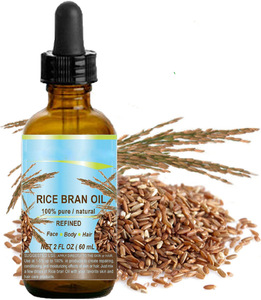 Natural Refined Rice Bran Oil for Face, Body, Hair, Massage and Nail Care