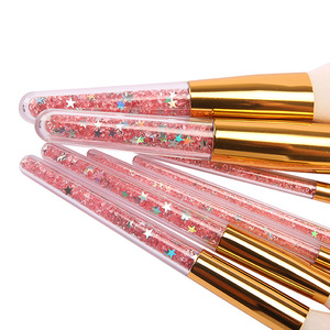 New low MOQ cosmetic brushes tools kit custom logo 7pcs make up brush,unique private label makeup brushes