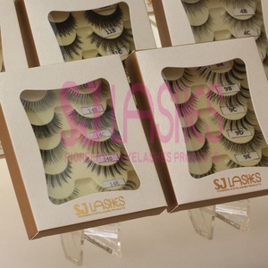 New product 5 Pairs Pack Custom Private Label Long Wispy Soft Individual Reusable False Eyelashes