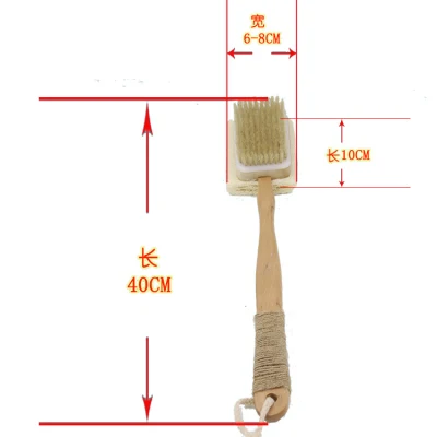 OEM Brand Back Bath Brush Natural Loofah Bath Sponge Bristle Bath Brush with Long Handle