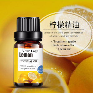 OEM ODM Natural Lemon Essential Oil Private Label Relieve Stress Aromatherapy Diffusers Body Massage Oil