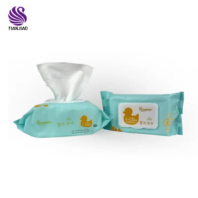 PE Bag Packed Natural Saline Wipes Without Alcohol