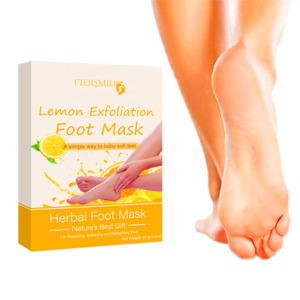 Private Label Foot Scrub Skin Care Callus Exfoliating Foot Peeling Mask Sheet Lemon Exfoliation Foot Mask