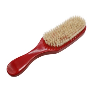 Solid Wood Mustache Grooming Brush 100% Natural Bristle Beard Brush Barber Curve Brush