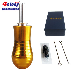 Solong Tattoo New Aluminum Tattoo Grip for All Coils & Rotary Tattoo Machine 30MM Full Adjustable with Needle G205