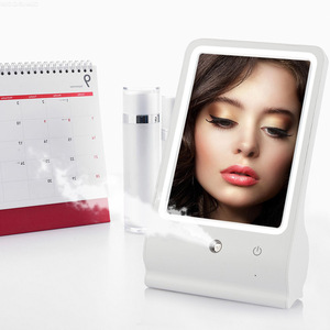 Sprayer High Quality makeup mirror with lights Portable LED compact mirrors led mirror Skin Care and Make Up Tool 2 in 1