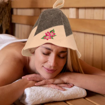 Traditional Sheep Wool Felt Sauna Hat for Sauna Rooms