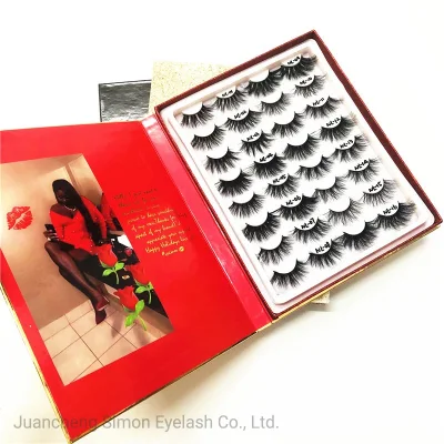 Wholesale 5D Mink False Eye Lashes with Customized Eyelash Packing Box