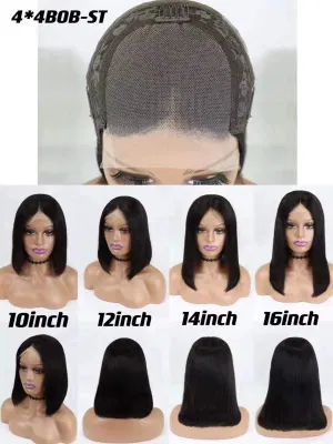 Wholesale Multicolor/Monochrome 10-18inch 13X4/4X4 Frontal Lace Bob Human Hair Wigs