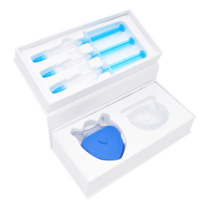 Your teeth can be as white as Christmas 100% natural teeth whitening PAP gel syringe blue light in box