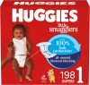 Huggies Size 1 Diapers, Little Snugglers Diapers, Size 1 (8-14 lbs), 198 Count (6 Packs of 33)