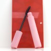 123*16.9MM 10ML Mini Pink Color Plastic Injection Blowing Empty Mascara Tube With Silicone Brush Head
