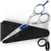 Professional baby Handed Barber Shears set Salon Stainless Steel Cutting Sliver & Blue Barber Hair Scissors