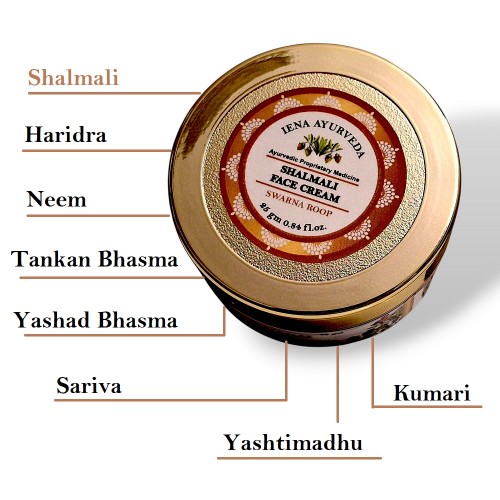 Kumkumadi & Shalmali Ayurvedic Skin Cream iena ayurveda 25 gm