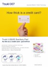 Tsuki LIQUID Sanitary Pantyliner (155 mm, 22 pcs per bag, 108 bags per carton box), Day Use