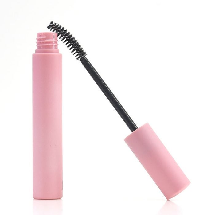 123*16.9MM 10ML Mini Pink Color Plastic Injection Blowing Empty Mascara Tube With Silicone Brush Head