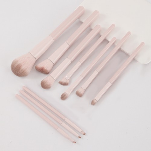 Portable Pink Makeup Brush Set with Cosmetic Bag – Wholesale Brushes for OEM & Private Label