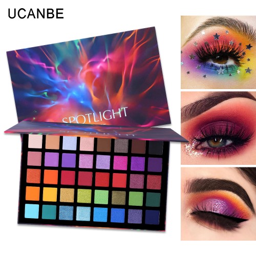 UCANBE 2pcs/lot Supersize Eye Shadow Palette Makeup Set Colorful Artist Shimmer Glitter Matte Pigmented Powder Pressed Eyeshadow