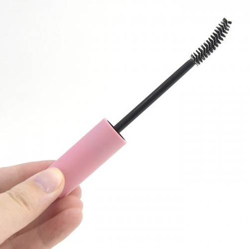 123*16.9MM 10ML Mini Pink Color Plastic Injection Blowing Empty Mascara Tube With Silicone Brush Head