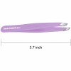 Stainless Steel Slant Tip Tweezers Professional Eyebrow & Eyelash Tweezers for Your Daily Beauty Routine ( Green )