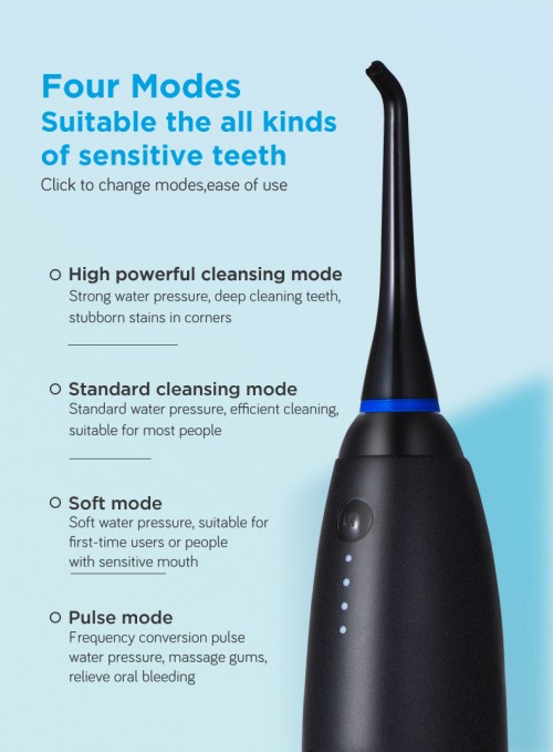 Portable Cordless Water Flosser With 260ML water tank USB Rechargeable dental flosser
