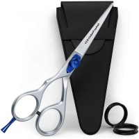 Professional baby Handed Barber Shears set Salon Stainless Steel Cutting Sliver & Blue Barber Hair Scissors