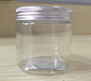 100ML/150ML/200ML Clear Bottom Aluminum Metal Cap Amber  Empty Cream Jar ,Plastic Cosmetic Jar