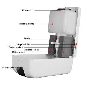 1200 Hospital contactless hand sanitizer liquid soap dispenser anti bacteria hand soap dispenser