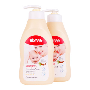 500ml softening and moisturizing baby wash shampoo and bath combo infant body wash