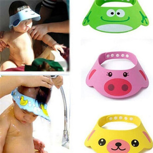 Adjustable Kids Shampoo Bathing Shower Cap Toddler Baby Hat Wash Hair Visor Caps Lovely  For Baby Care