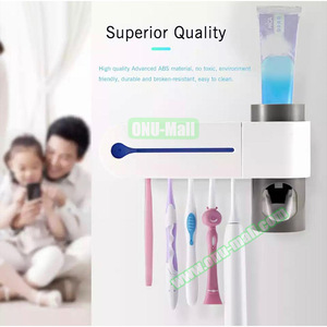 Bathroom Set UV Toothpaste Dispenser Holder Toothbrush Sterilizer