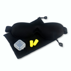 Comfortable Sleep Mask & Ear Plug Set. Includes Carry Pouch for Eye Mask & 3D eye mask