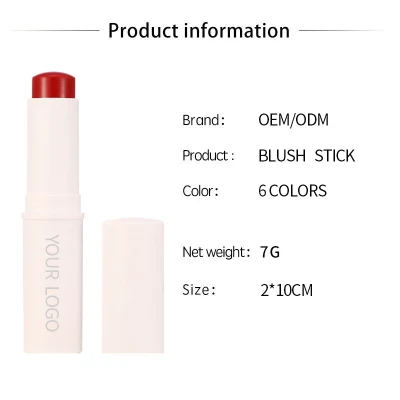 Custom Logo 3 in 1 Natural Makeup Waterproof Multi-Use Lips Eyes Cheeks Contour Highlighter Moisturizing Blush Stick