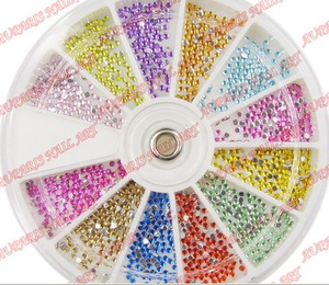 Diamond false nail rhinestone acrylic nail art 12 2.0mm diamond box finger drill mobile phone beauty