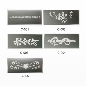 Directly supply high quality reusable glitter tattoo stencil