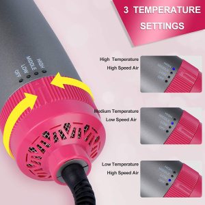 Factory price new hot air brush 8 in 1 interchangeable brush heads rotating electric one step hot air brush