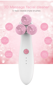 Factory Wholesale Multi-function 3d Massage Silicone Facial Cleansing Brush