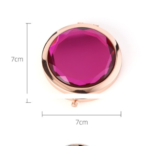 Fashionable custom logo makeup mirrors rose gold cosmetic mirrors jewel pocket mirror