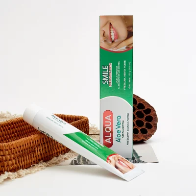 Free Sample OEM Brands Fluoride Free Adult Teeth Whitening Fresh Breath Oral Care Herbal Aloe Vera Toothpaste