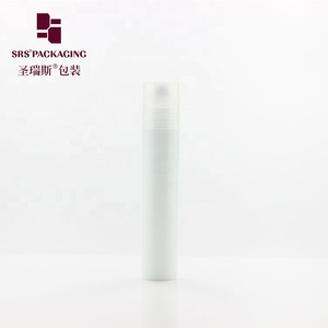 glossy white plastic bottle with natural clear screw cap for hair essence serum