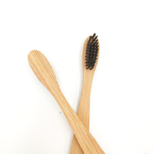 Handle 100% biodegradable bamboo charcoal bristles bamboo toothbrush