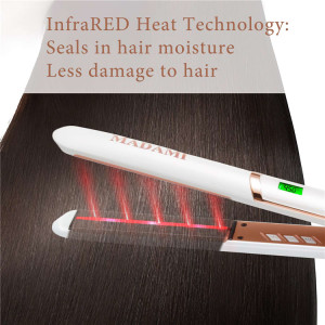 Hottest gold 450 degrees hair straightener intertek infrared flat iron