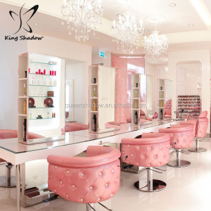 Kingshadow beauty salon furniture whole set used hair saloon equipments styling mirror station Barber chair